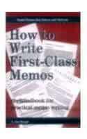 Image for HOW TO WRITE FIRST-CLASS MEMOS