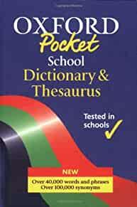 Image for Oxford Pocket School Dictionary and Thesaurus Combined (Dictionary/Thesauru s)