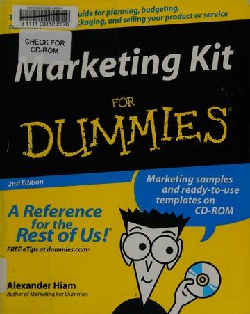 Image for Marketing kit for dummies