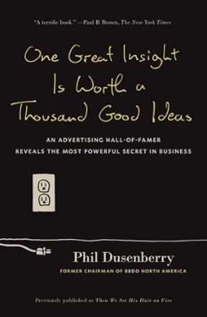 One Great Insight Is Worth a Thousand Good Ideas: An Advertising Hall-of-Fa mer Reveals the Most Powerful Secret in Business