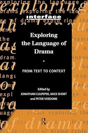 Exploring the Language of Drama